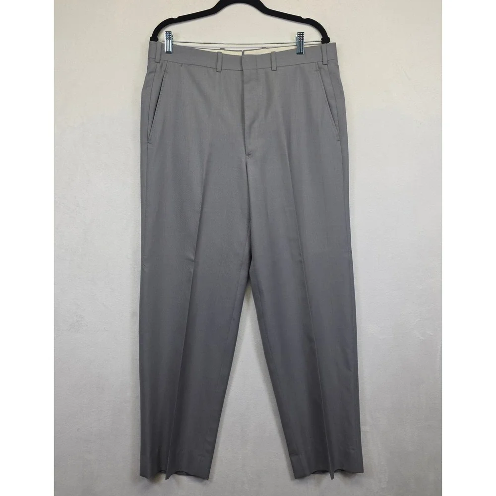 Bespoke Suit Mens 42‎ Jacket 36x32 Pants Gray Windowpane Formal Classic Business